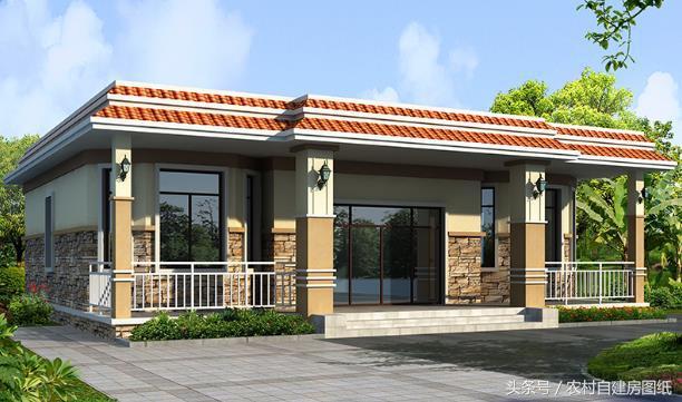 12款一層農(nóng)村別墅設(shè)計(jì)圖，美觀大方，建出來(lái)比樓房還要漂亮。