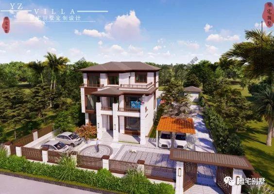 湖南常德劉先生三層新中式別墅設計圖，10.8x12米，感恩母親節(jié)