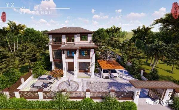 湖南常德劉先生三層新中式別墅設計圖，10.8x12米，感恩母親節(jié)