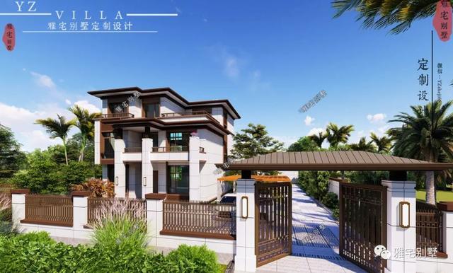 湖南常德劉先生三層新中式別墅設計圖，10.8x12米，感恩母親節(jié)