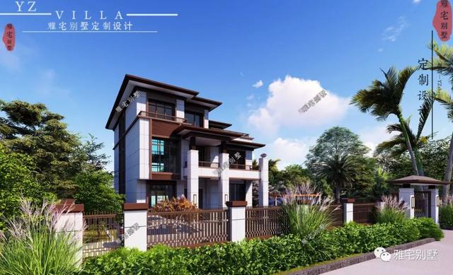 湖南常德劉先生三層新中式別墅設計圖，10.8x12米，感恩母親節(jié)