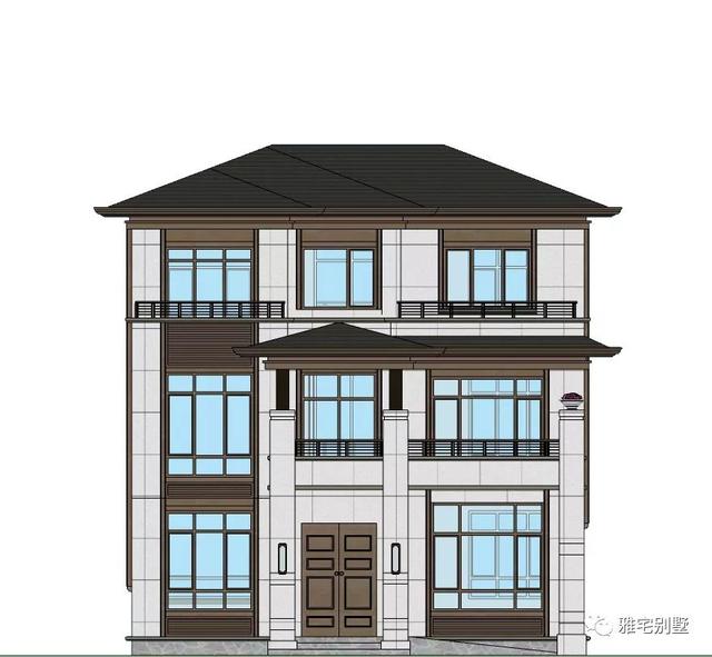 湖南常德劉先生三層新中式別墅設計圖，10.8x12米，感恩母親節(jié)