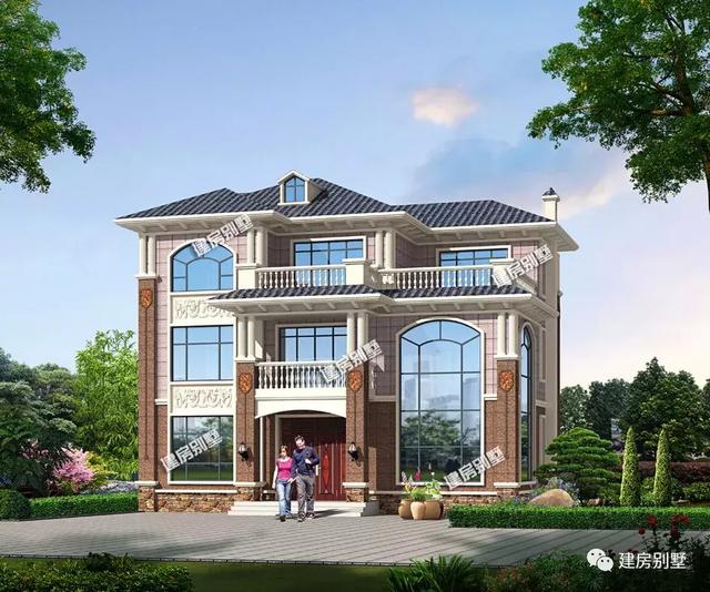 兩棟開間13米左右的三層別墅設(shè)計(jì)圖，復(fù)式結(jié)構(gòu)，南方農(nóng)村喜歡建