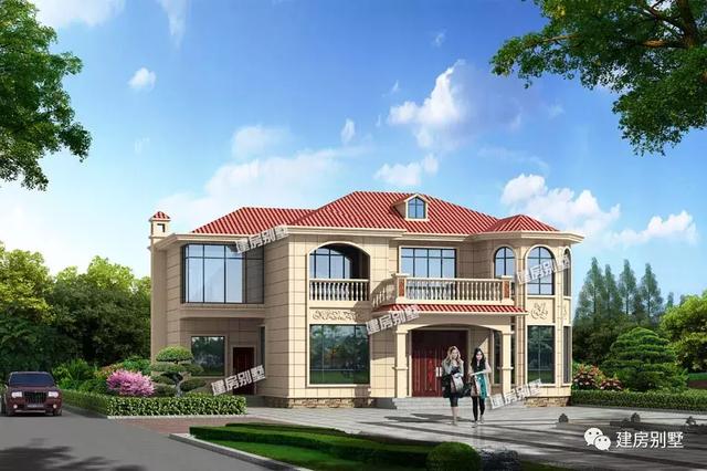 開間16-20米的兩棟自建房設(shè)計圖，室內(nèi)采光很好，外觀造型也非常不錯