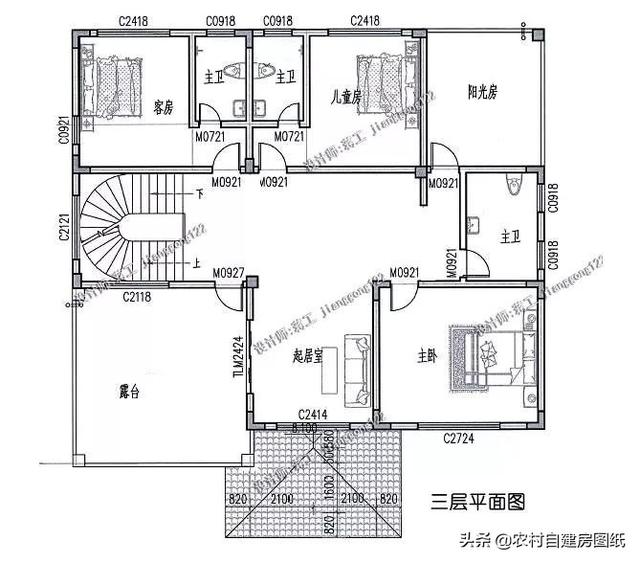 5款帶露臺的農(nóng)村別墅設計圖，這幾款別墅戶型，都帶有露臺，不管是住家還是度假都值得借鑒。