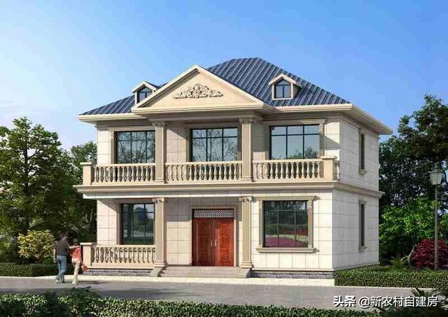 簡歐式風(fēng)別墅設(shè)計(jì)圖，外觀簡約大氣，非常溫馨，是農(nóng)村建房的典范