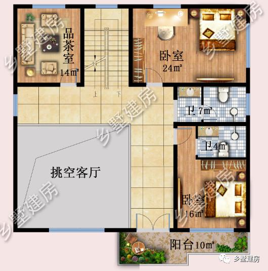 兩層簡歐風別墅設計圖，地下室+挑空客廳，功能齊全，樣式美觀。農(nóng)村自建房中的完美選擇