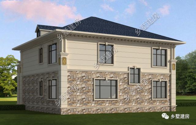 兩層簡歐風別墅設計圖，地下室+挑空客廳，功能齊全，樣式美觀。農(nóng)村自建房中的完美選擇