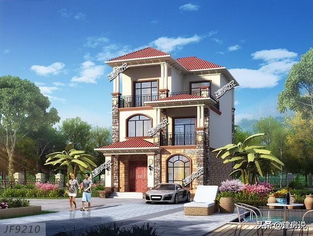 5款三層農(nóng)村別墅設(shè)計(jì)圖，建一棟外觀耐看，布局大氣的別墅