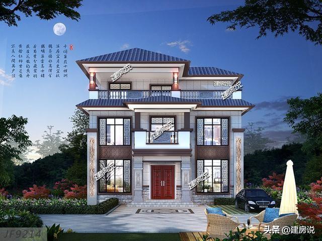 5款三層農(nóng)村別墅設(shè)計(jì)圖，建一棟外觀耐看，布局大氣的別墅