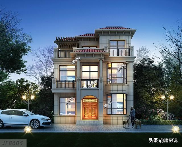 5款三層農(nóng)村別墅設(shè)計(jì)圖，建一棟外觀耐看，布局大氣的別墅