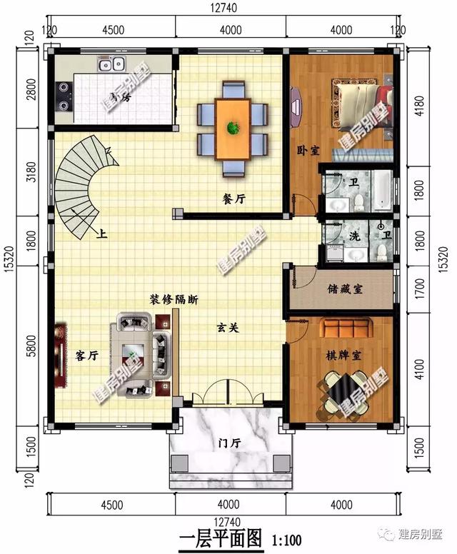 面寬12米多的三層自建房設(shè)計(jì)圖，占地面積不能超過120平方米，或者不能超過150平方米等等，如果你老家也是這種情況，第二
