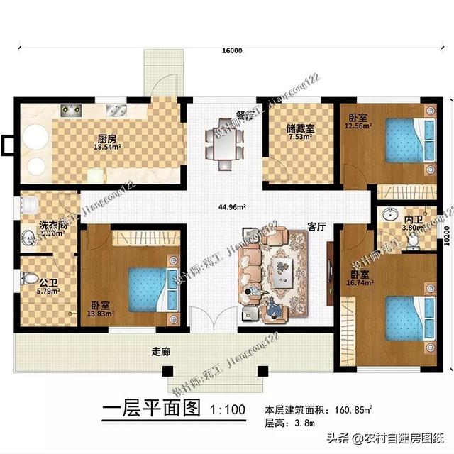 2024年7棟最新一層農村別墅設計圖，有豪華范的，有實用派的，有你喜歡的嗎？