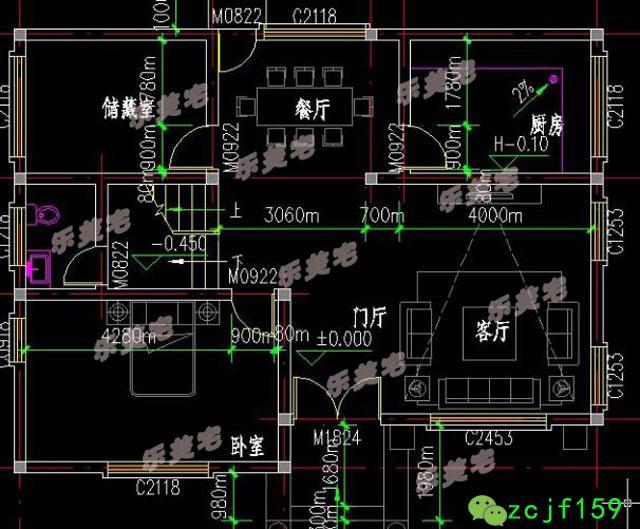 農(nóng)村三層別墅房屋住宅設(shè)計圖，100平米左右，外觀立體感豐富，空間布局安排合理