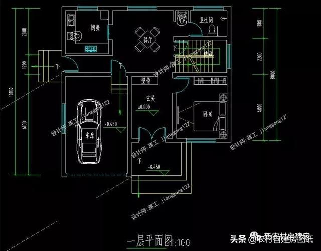 4款帶車庫的二層別墅設(shè)計(jì)圖，在農(nóng)村建房戶型中，建的最多的還是經(jīng)濟(jì)實(shí)用的二層別墅，面積不需要太大，功能要齊全，堂屋、車庫、