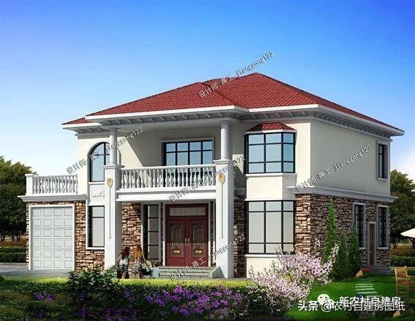 4款帶車庫的二層別墅設(shè)計(jì)圖，在農(nóng)村建房戶型中，建的最多的還是經(jīng)濟(jì)實(shí)用的二層別墅，面積不需要太大，功能要齊全，堂屋、車庫、