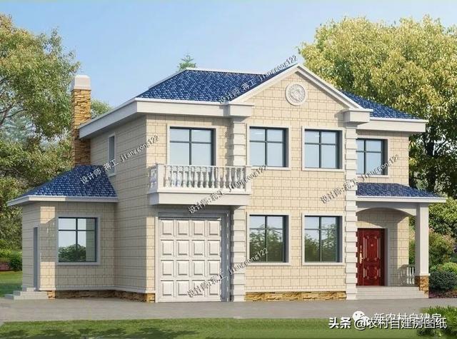 4款帶車庫的二層別墅設(shè)計(jì)圖，在農(nóng)村建房戶型中，建的最多的還是經(jīng)濟(jì)實(shí)用的二層別墅，面積不需要太大，功能要齊全，堂屋、車庫、