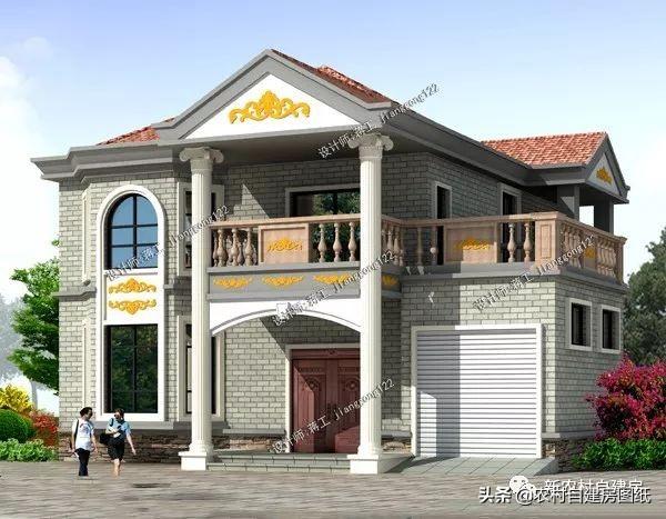 4款帶車庫的二層別墅設(shè)計(jì)圖，在農(nóng)村建房戶型中，建的最多的還是經(jīng)濟(jì)實(shí)用的二層別墅，面積不需要太大，功能要齊全，堂屋、車庫、