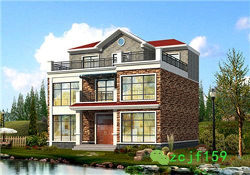 二層半鄉(xiāng)村別墅設(shè)計(jì)圖，外觀大氣豪華，怎么不叫鄰居羨慕嫉妒恨！
