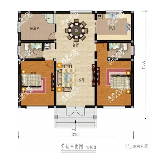 3棟相似風(fēng)格的兩層自建房設(shè)計圖，外觀裝飾材料有用真石漆、面磚和文化石等各種材料的，但是主體造型上是差不多。
