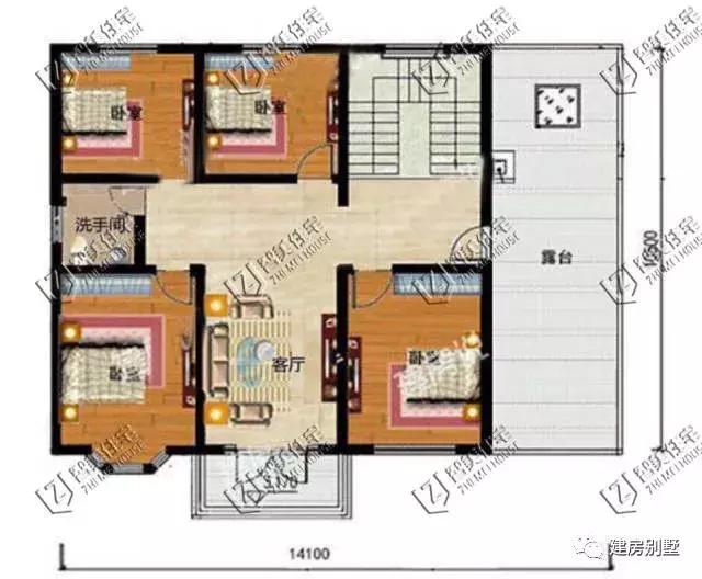兩款簡單實用帶柴火房農(nóng)村自建房設計圖，房子建的再漂亮，很多人也不忘記給弄個土灶方便家里老人使用。