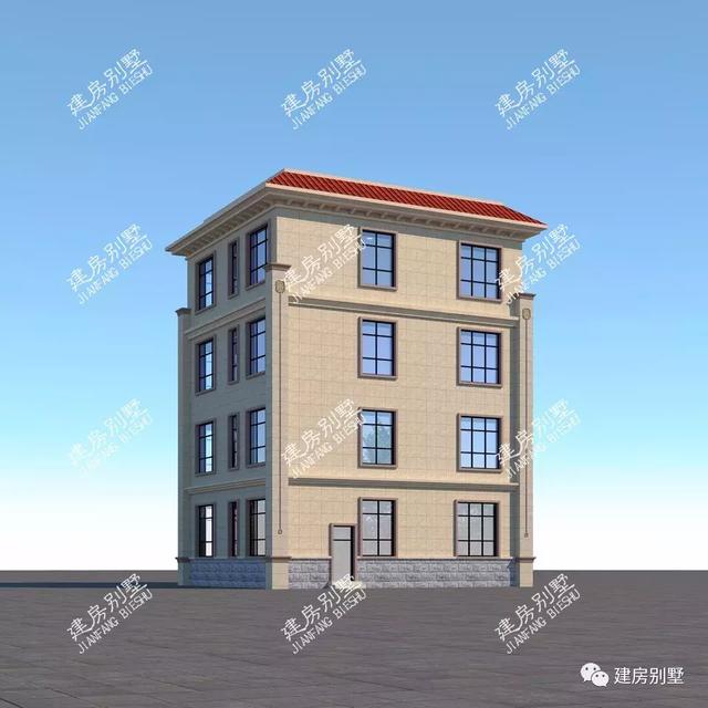 南北通透設(shè)計(jì)的四層農(nóng)村別墅設(shè)計(jì)圖，主體40多萬，因?yàn)楝F(xiàn)在各種建房材料價(jià)格上漲較多，算是很經(jīng)濟(jì)的了。