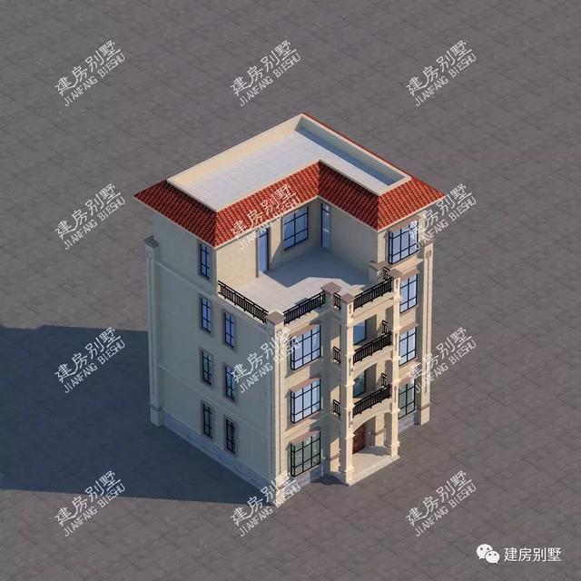 南北通透設(shè)計(jì)的四層農(nóng)村別墅設(shè)計(jì)圖，主體40多萬，因?yàn)楝F(xiàn)在各種建房材料價(jià)格上漲較多，算是很經(jīng)濟(jì)的了。