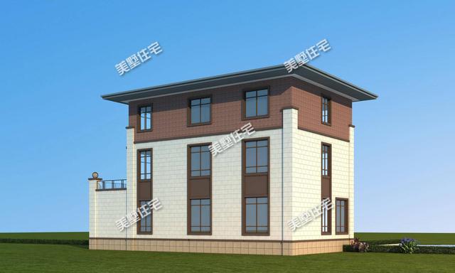 現(xiàn)代時尚農(nóng)村自建三層別墅設(shè)計圖，建在村里絕對是風(fēng)景線！