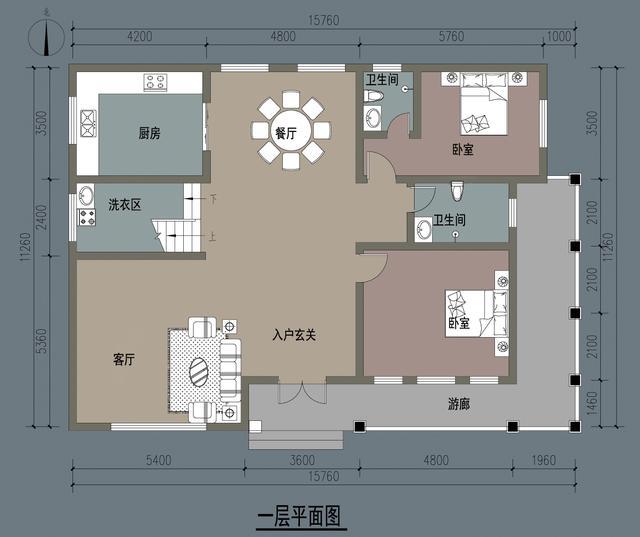 農(nóng)村自建二層別墅設(shè)計(jì)圖，5室1廳，內(nèi)部很寬敞，外觀很漂亮?；氐睫r(nóng)村老家來居住養(yǎng)老，真的很不錯(cuò)。
