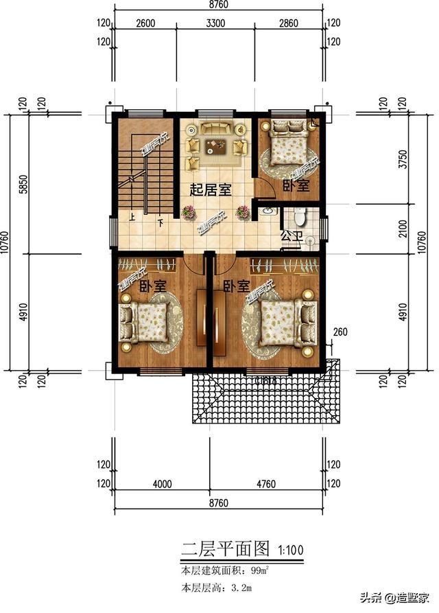 5套小面積農(nóng)村別墅設(shè)計(jì)圖，在老家建房不需要多大氣，建個小面積的，造價不高，也經(jīng)濟(jì)適用！