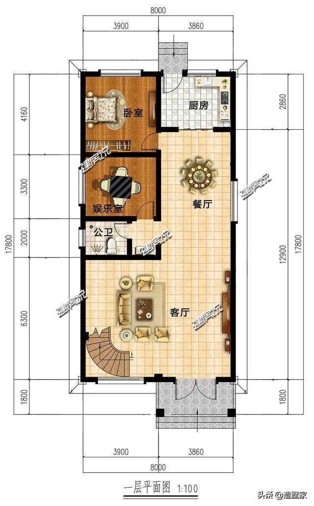 5套小面積農(nóng)村別墅設(shè)計(jì)圖，在老家建房不需要多大氣，建個小面積的，造價不高，也經(jīng)濟(jì)適用！