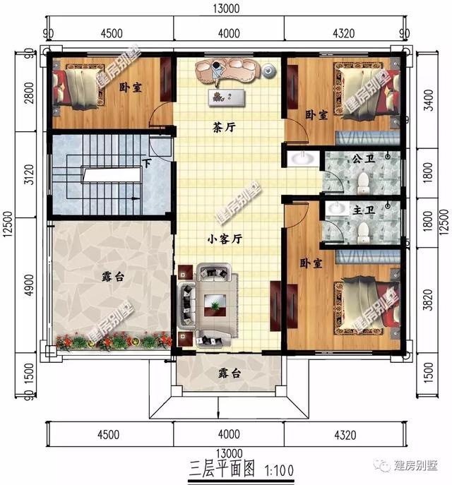 兩棟自建房設(shè)計圖，外觀和布局都非常好，老家這樣建房子倍兒有面子
