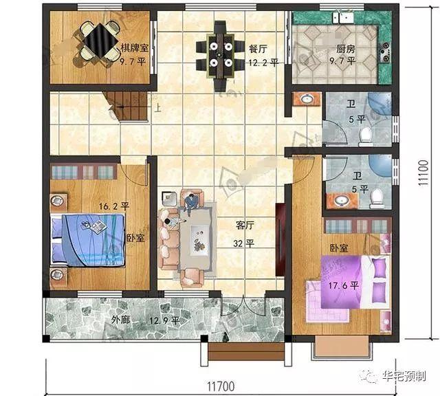 推薦兩款別致的一層自建房設計圖，每套的造價都不超20萬，效果很驚艷