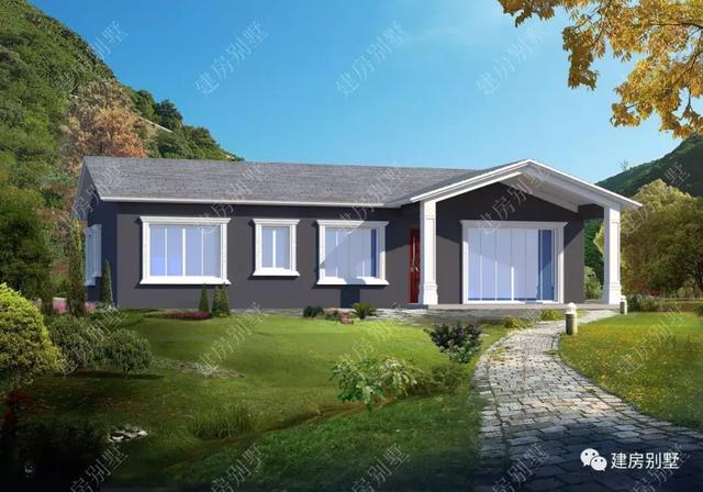 簡單實用的一層農(nóng)村自建房設(shè)計圖，外觀漂亮，布局實用，造價低