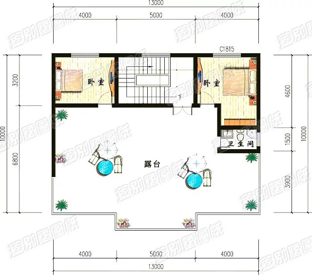 三層簡單農(nóng)村自建房設(shè)計戶型，13×10米造價35萬，外觀簡潔大氣