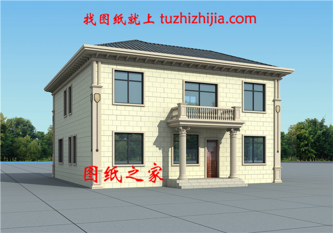 豪華二層別墅設(shè)計圖紙及效果圖，帶車庫，歐式別墅方案