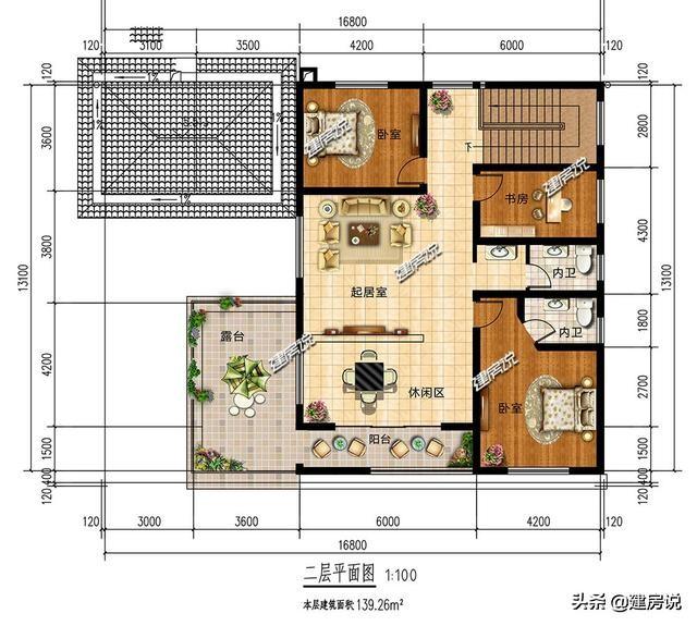4款帶堂屋+車庫(kù)的別墅設(shè)計(jì)圖，這才是適合農(nóng)村的好戶型！建棟在老家居住舒適舒心，一百年都不過時(shí)。