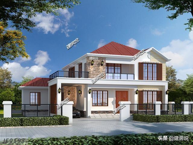 4款帶堂屋+車庫(kù)的別墅設(shè)計(jì)圖，這才是適合農(nóng)村的好戶型！建棟在老家居住舒適舒心，一百年都不過時(shí)。