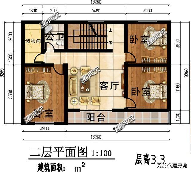 4款帶堂屋+車庫(kù)的別墅設(shè)計(jì)圖，這才是適合農(nóng)村的好戶型！建棟在老家居住舒適舒心，一百年都不過時(shí)。
