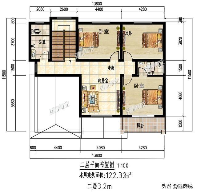 4款帶堂屋+車庫(kù)的別墅設(shè)計(jì)圖，這才是適合農(nóng)村的好戶型！建棟在老家居住舒適舒心，一百年都不過時(shí)。