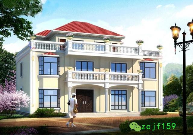 18x12米農村二層半自建別墅設計圖，戶型美觀，造價經濟。