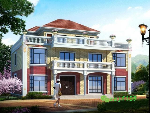 18x12米農村二層半自建別墅設計圖，戶型美觀，造價經濟。