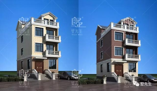 四層歐式自建別墅設(shè)計(jì)圖，6室4廳3衛(wèi)1廚1儲(chǔ)物間，臥室基本都是大面積的落地窗，不僅能達(dá)到好的采光效果，住起來(lái)也提升了舒適