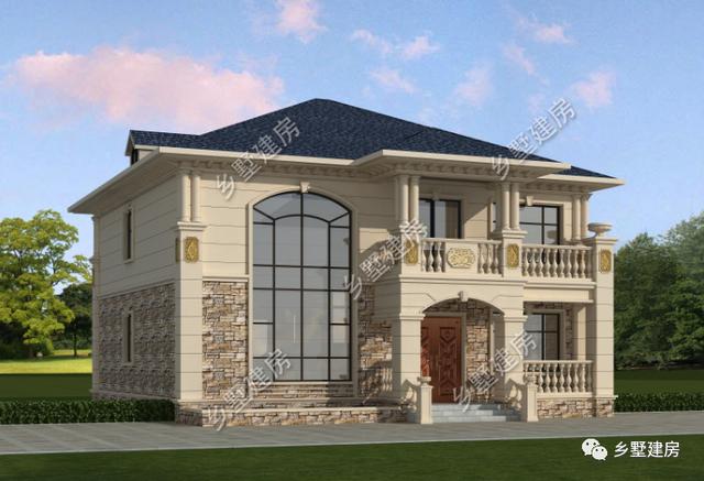 兩層簡(jiǎn)歐風(fēng)別墅設(shè)計(jì)圖，地下室+挑空客廳，功能齊全，樣式美觀。農(nóng)村自建房中的完美選擇