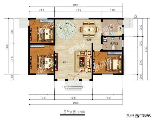 5套二層小別墅設(shè)計(jì)圖，造價(jià)20萬(wàn)左右，看完收藏了！