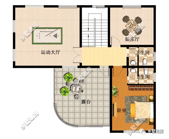 三層農(nóng)村別墅設計圖，造型別致，能建上這樣一棟別墅，也是非常有面子了