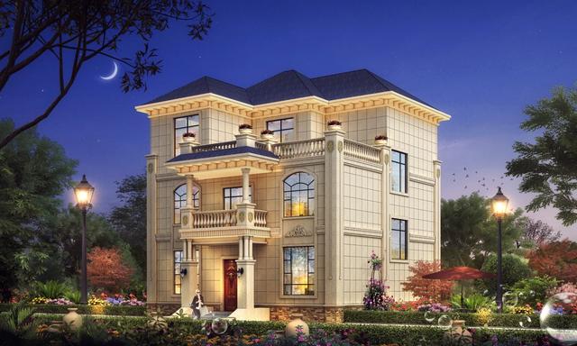 三層農(nóng)村住宅設(shè)計(jì)圖，13.52x12.54米，來(lái)看人人喜愛(ài)的歐式戶型到底好在哪里？