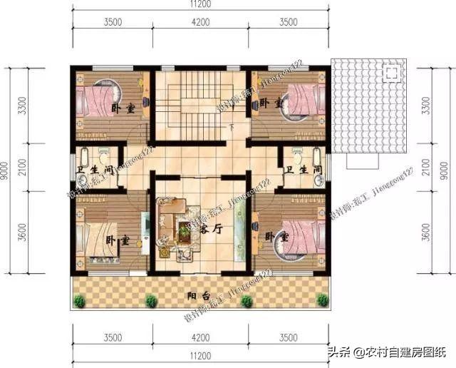 3款帶柴火灶的農(nóng)村別墅設(shè)計圖，二款二層經(jīng)濟實用型，一款三層時尚大氣型