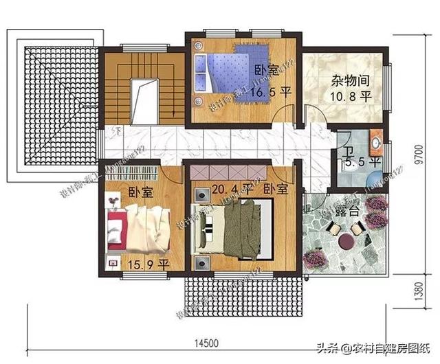 3款帶柴火灶的農(nóng)村別墅設(shè)計圖，二款二層經(jīng)濟實用型，一款三層時尚大氣型
