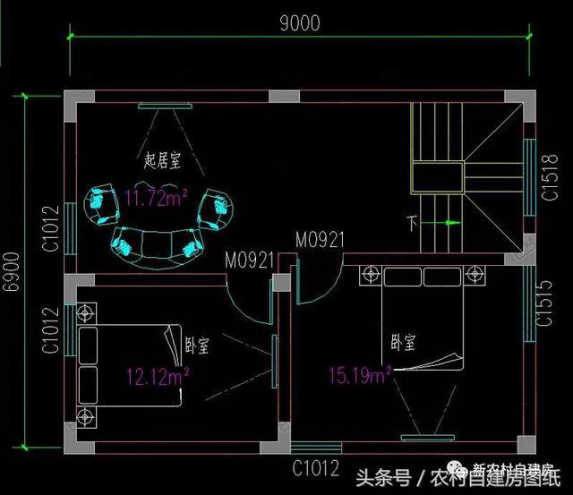 5款農(nóng)村自建房設(shè)計(jì)圖，小別墅很簡單，施工容易，造價(jià)便宜。